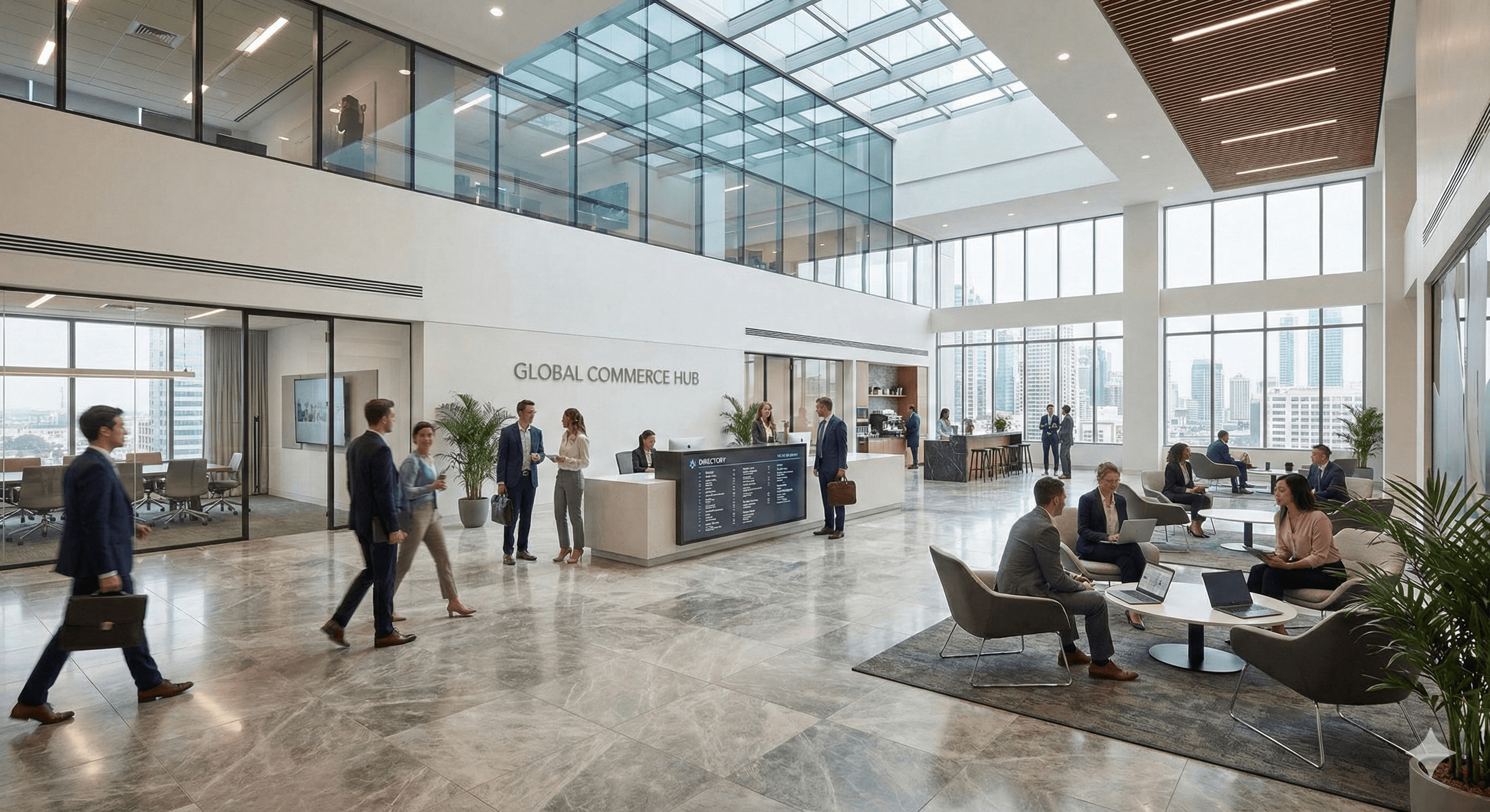 Modern business center with professional workspace